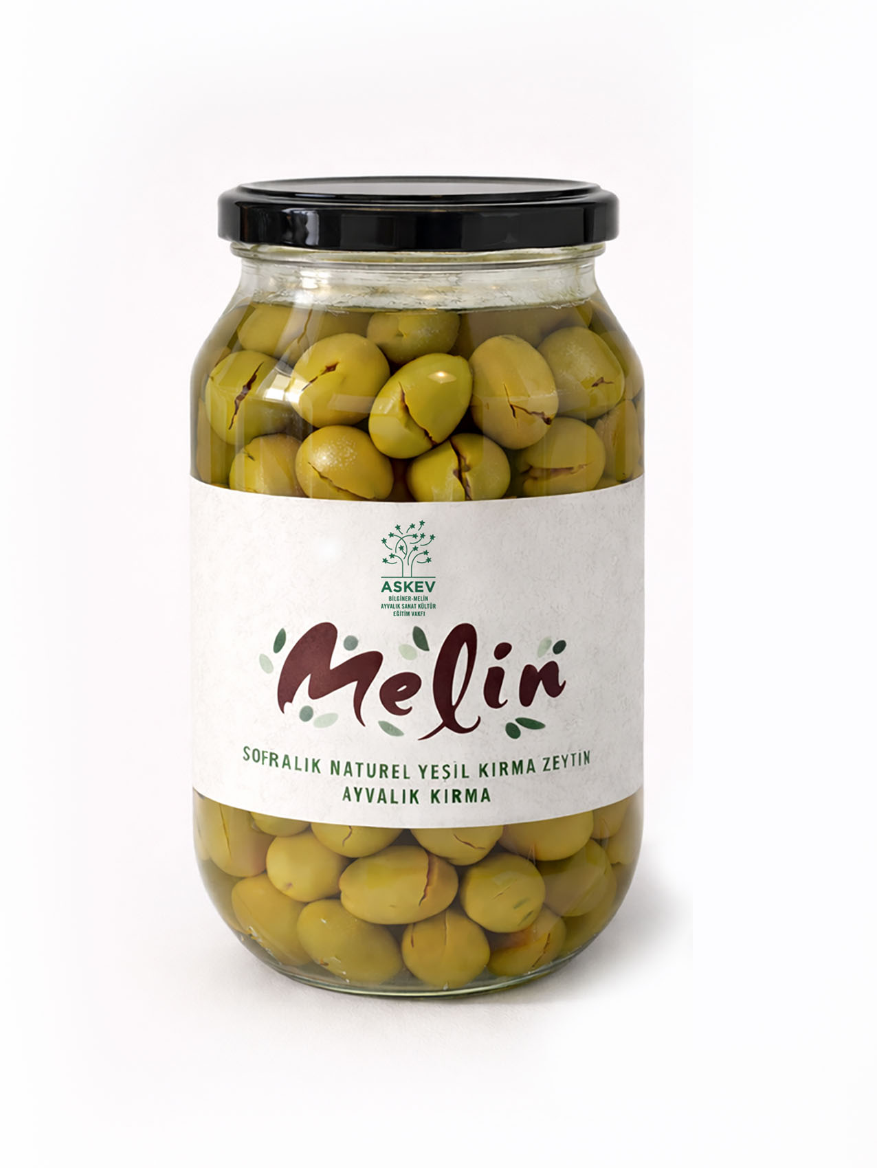 2025-2026 Melin Sofralık Naturel Yeşil Kırma Zeytin 600g